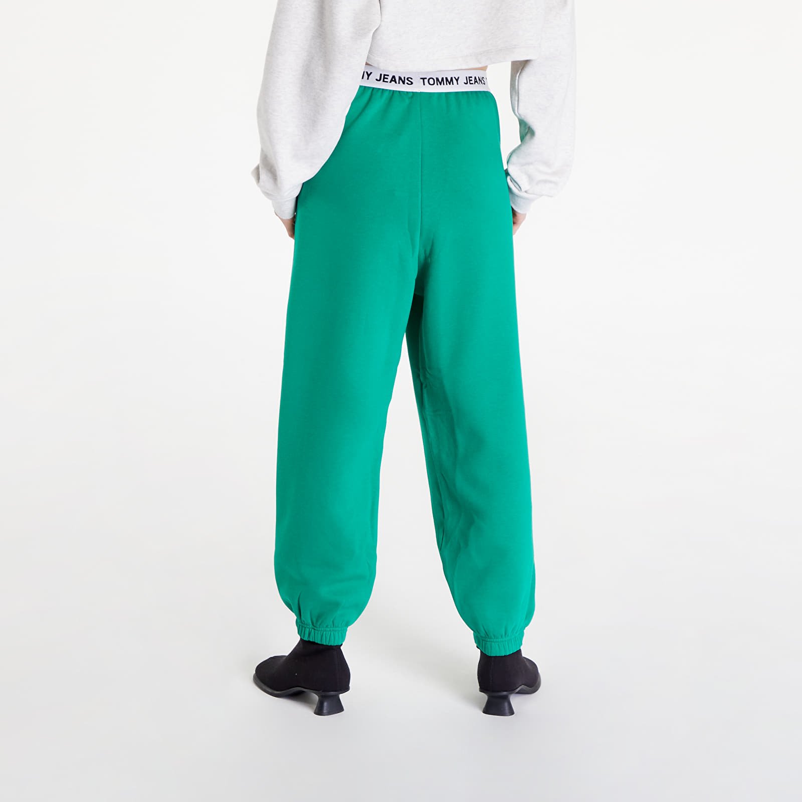 Spodnie Tommy Jeans Logo Waistband Sweatpant Green Malachite