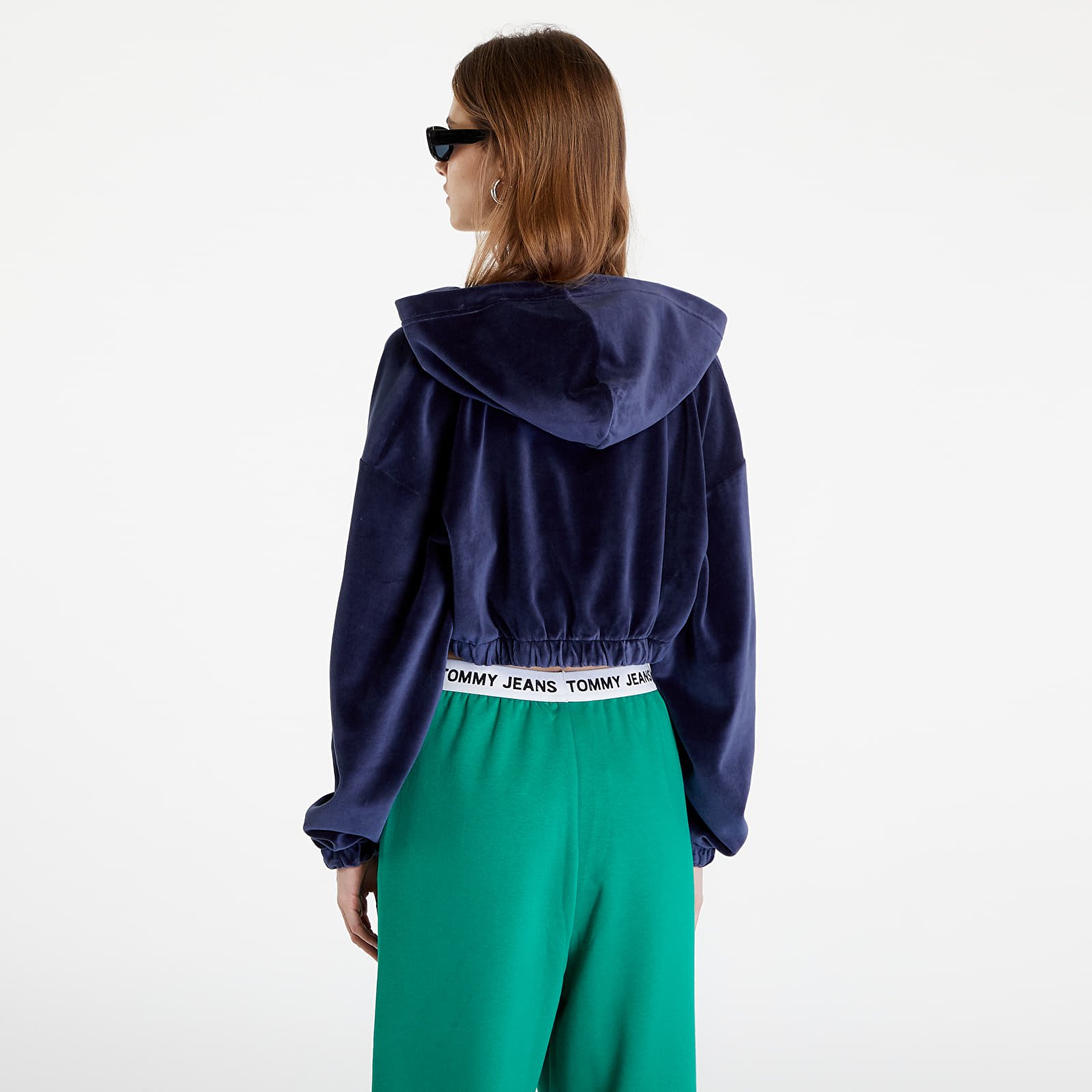 Hoodies and sweatshirts Tommy Jeans Super Crop Velour Zip Thru