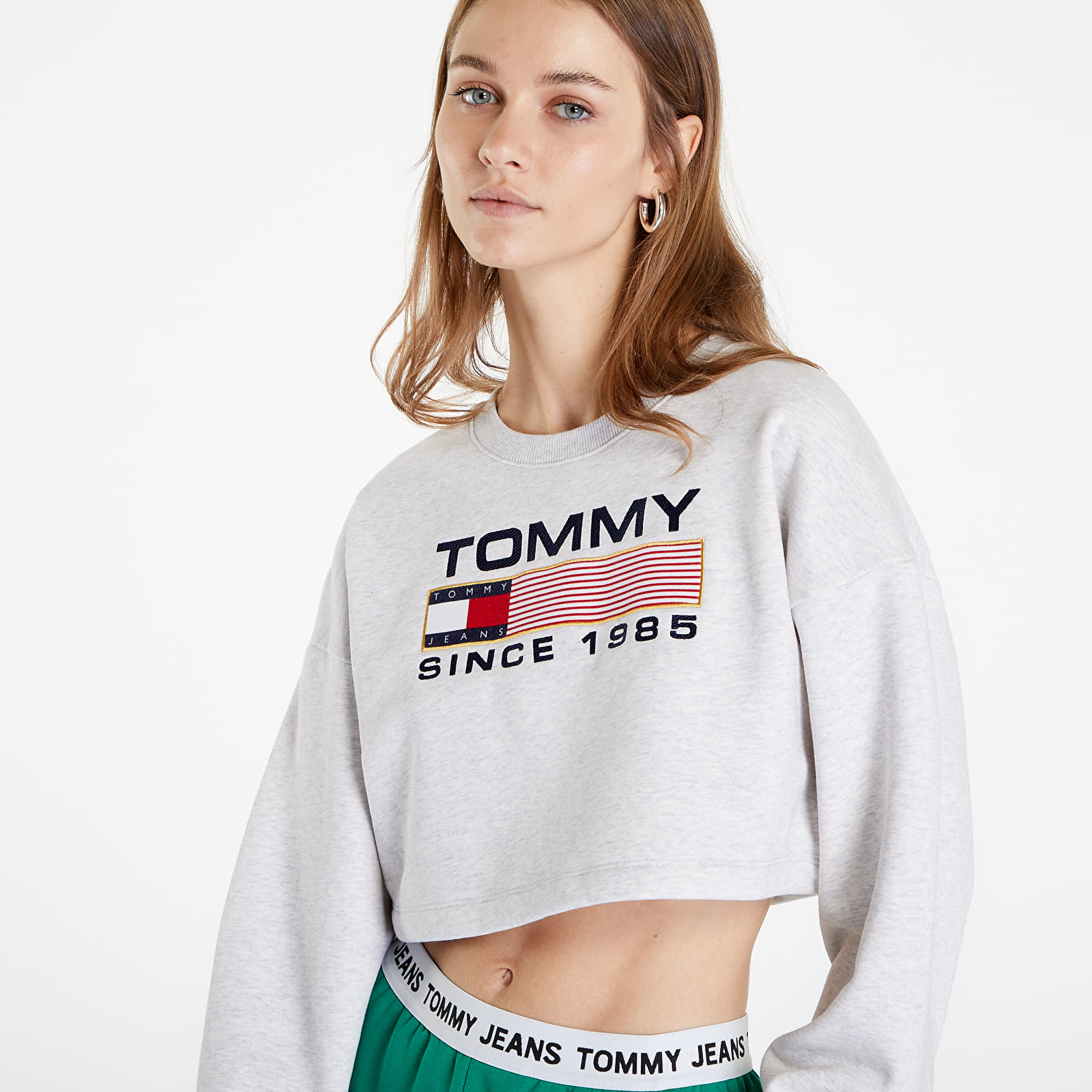 Tommy best sale crop hoodie