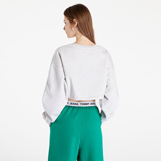 Sudaderas Tommy Jeans Super Crop Moder Silver Grey Heather Footshop