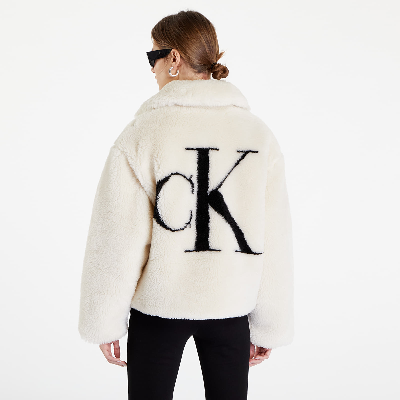 Jackets Calvin Klein Jeans Back Sherpa Short Jacket Beige Footshop