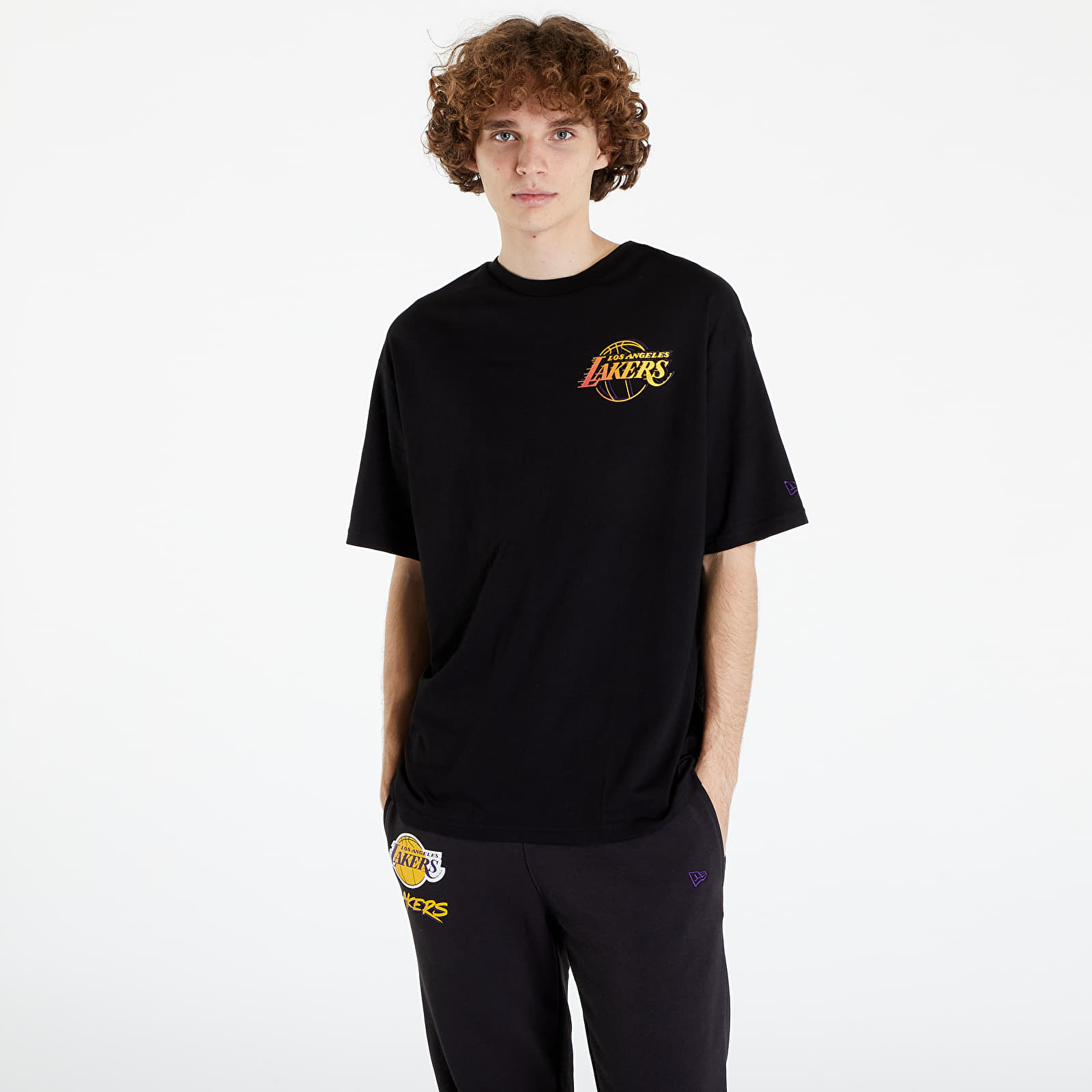 T-shirts New Era NBA Neon Fade Tee Los Angeles Lakers Black/ TRP