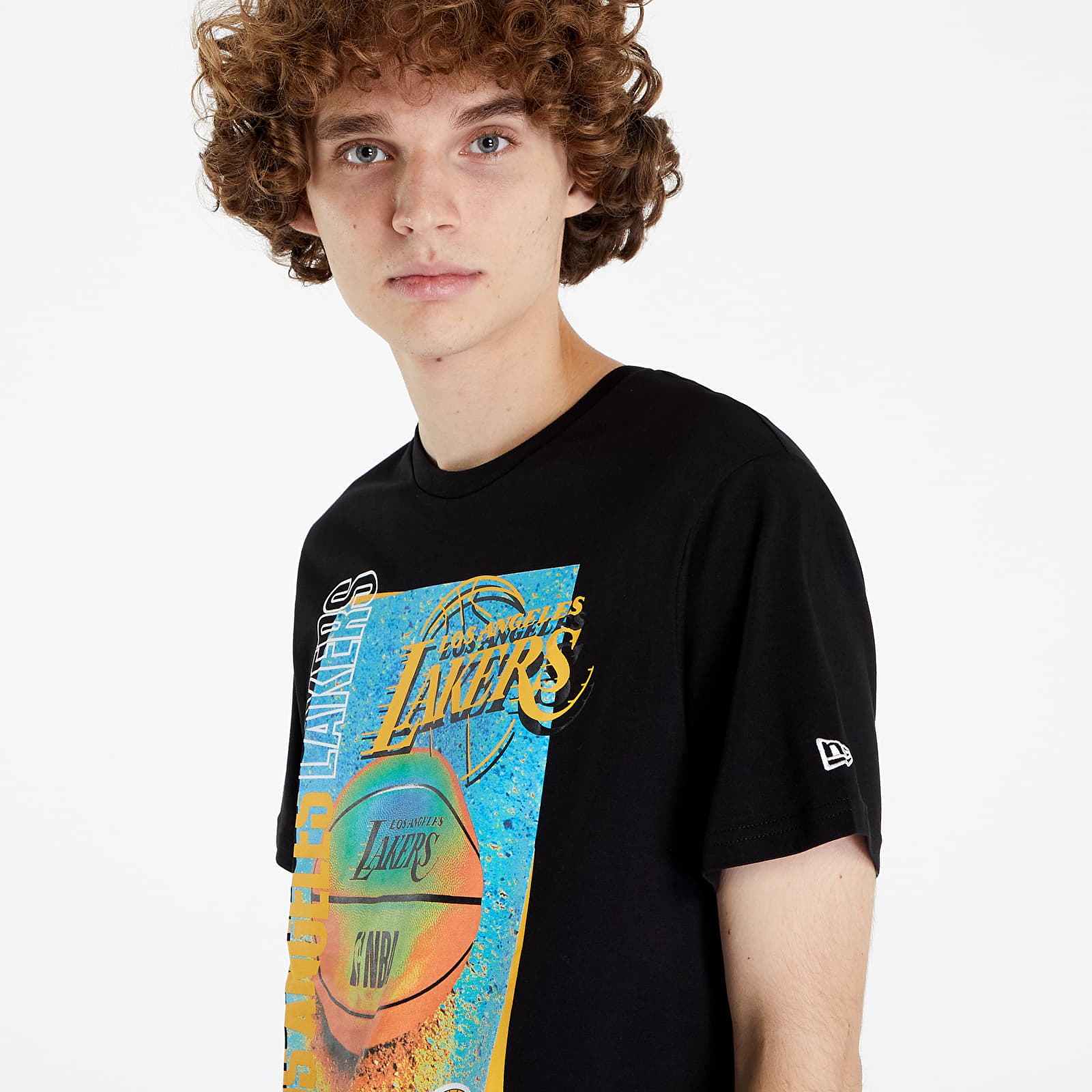 T-shirts New Era NBA Hoop Tee Los Angeles Lakers Black/ True Purple