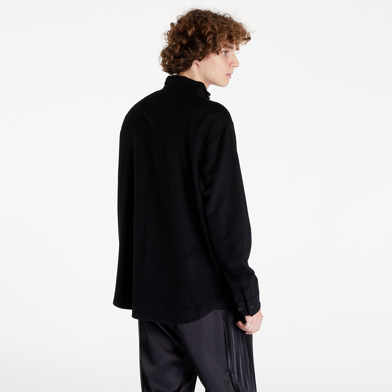 Giacche Han Kjøbenhavn Wool Boxed Overshirt Black Melange