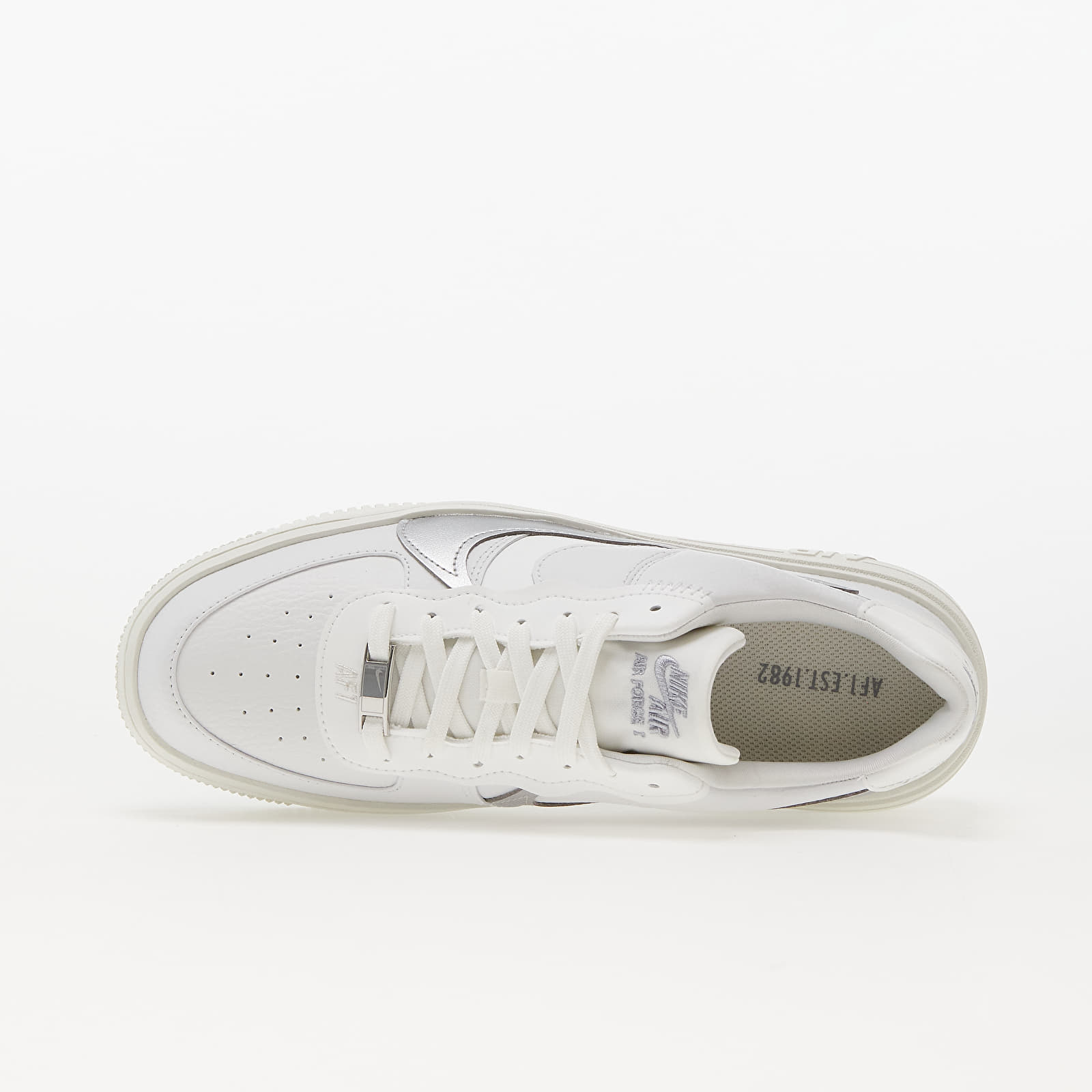 Chaussures et baskets femme Nike W Air Force 1 PLT.AF.ORM Summit White/ Metallic Silver-Sail