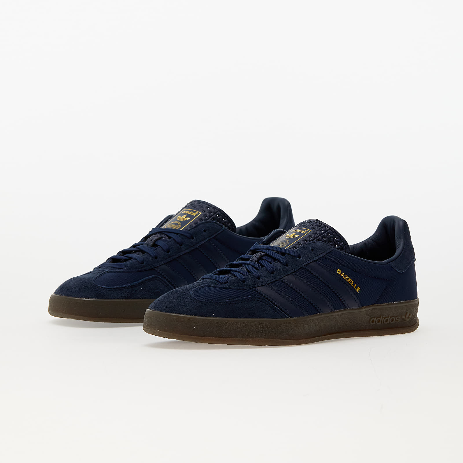 Adidas gazelle trainers navy black gum cheap
