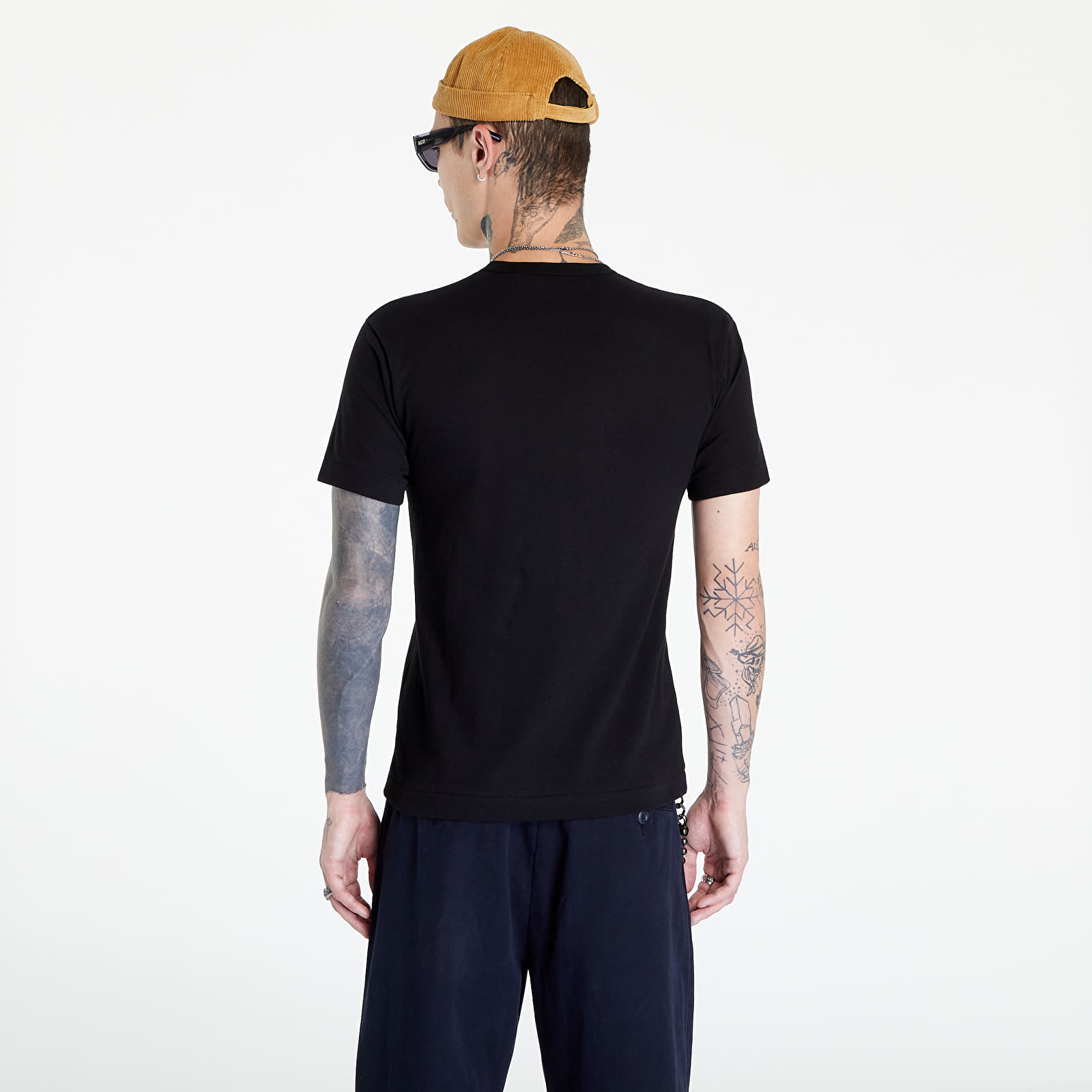 Koszulki Comme des Garçons PLAY Short Sleeve Knit T-Shirt Black