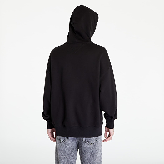 Tommy badge hoodie black clearance
