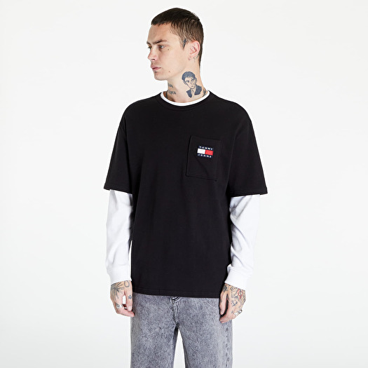 Magliette Tommy Jeans Tjm Skater 2 In 1 Lo Black Footshop