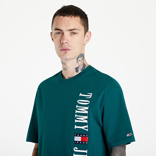 Tommy jeans green t best sale shirt