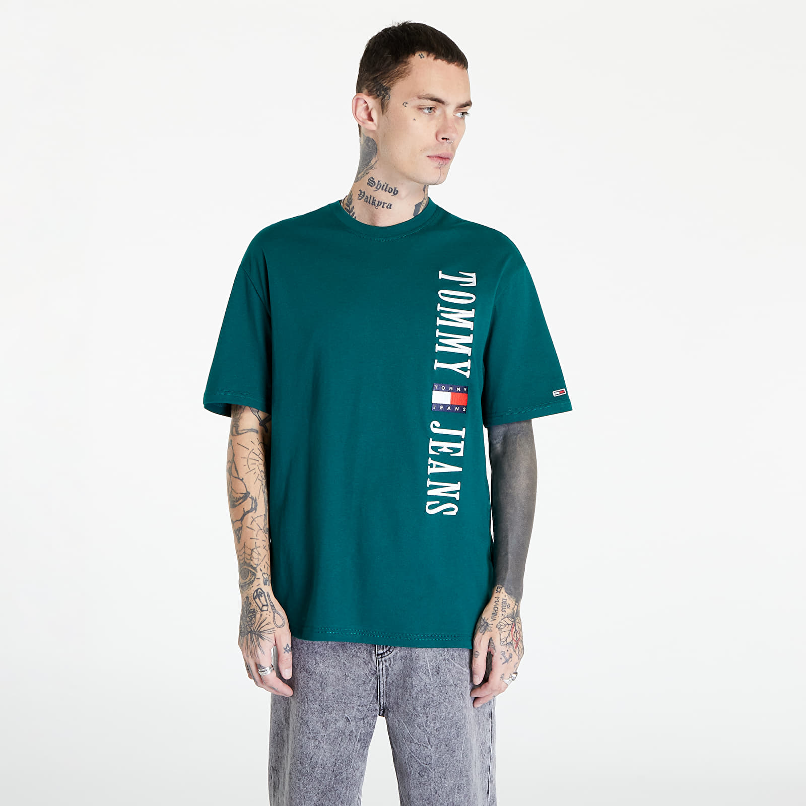 Tričká Tommy Jeans Tjm Skater Archive T Green