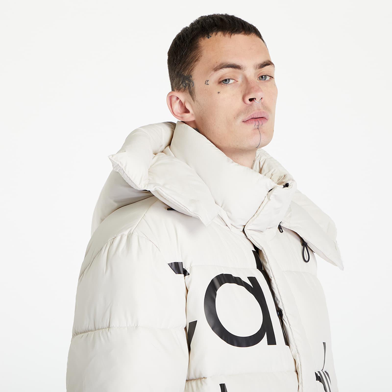 Geci și paltoane Calvin Klein Jeans Bold Disrupted Logo Jacket Beige