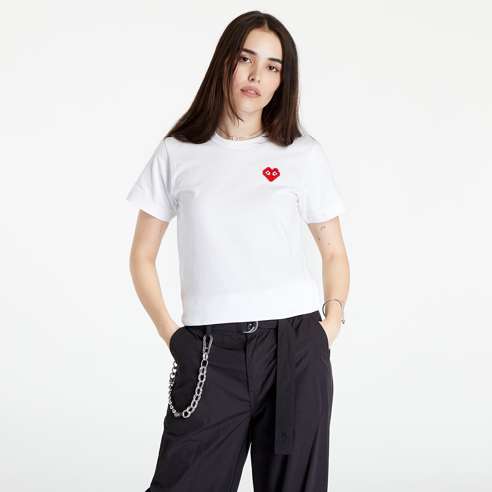 T-shirts Comme des Garçons PLAY Short Sleeve Knit T-Shirt White