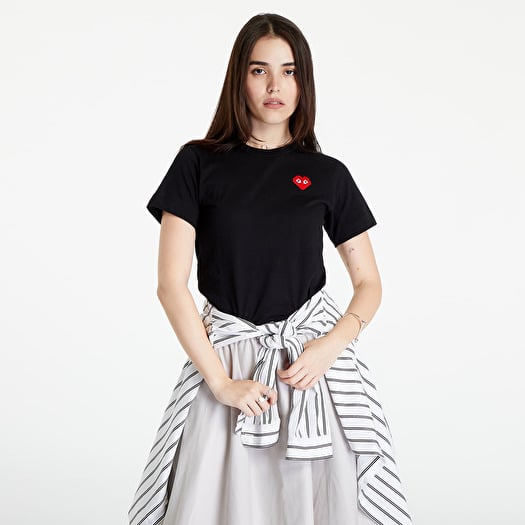 T shirts Comme des Gar ons PLAY Short Sleeve Knit T Shirt Black