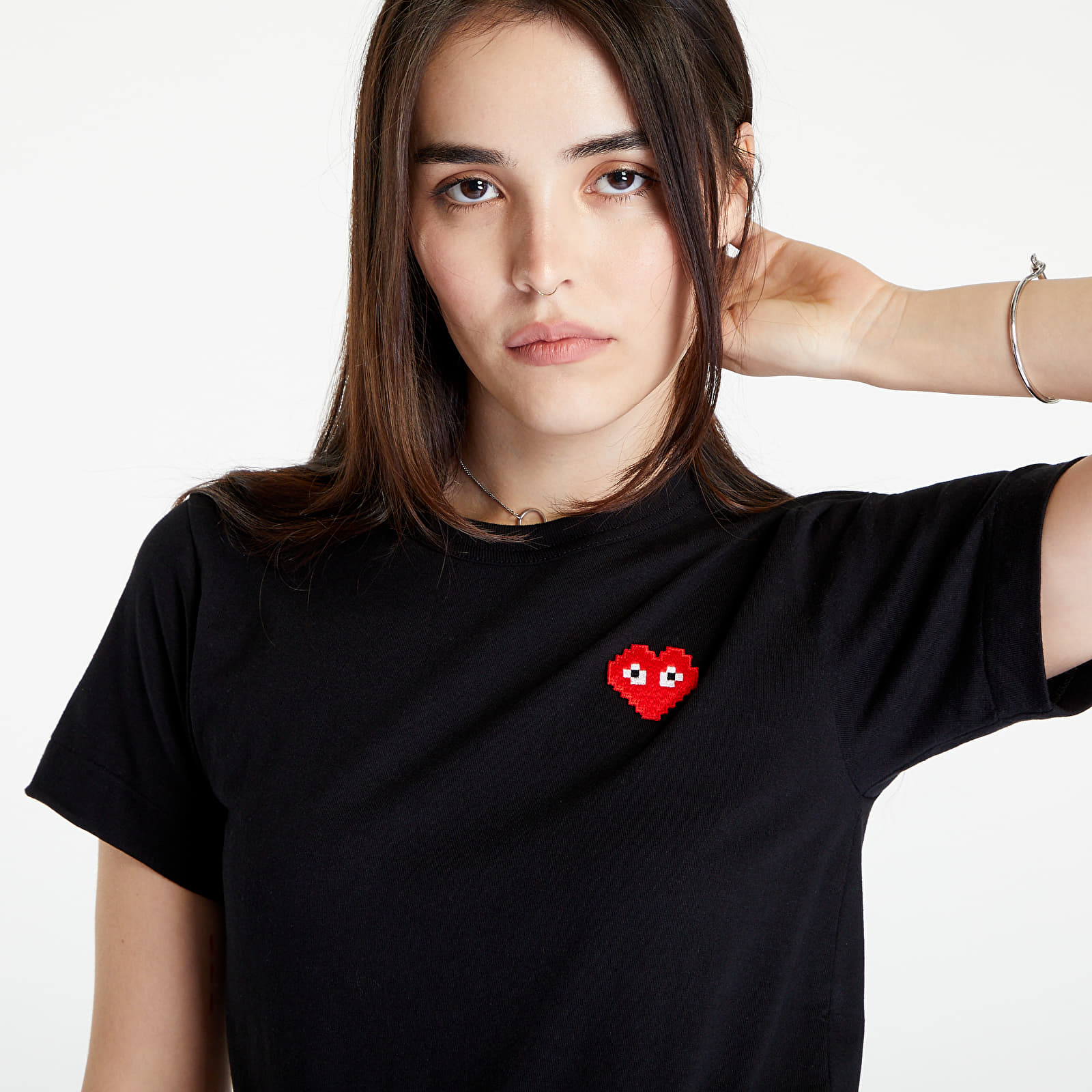 T-shirts Comme des Garçons PLAY Short Sleeve Knit T-Shirt Black