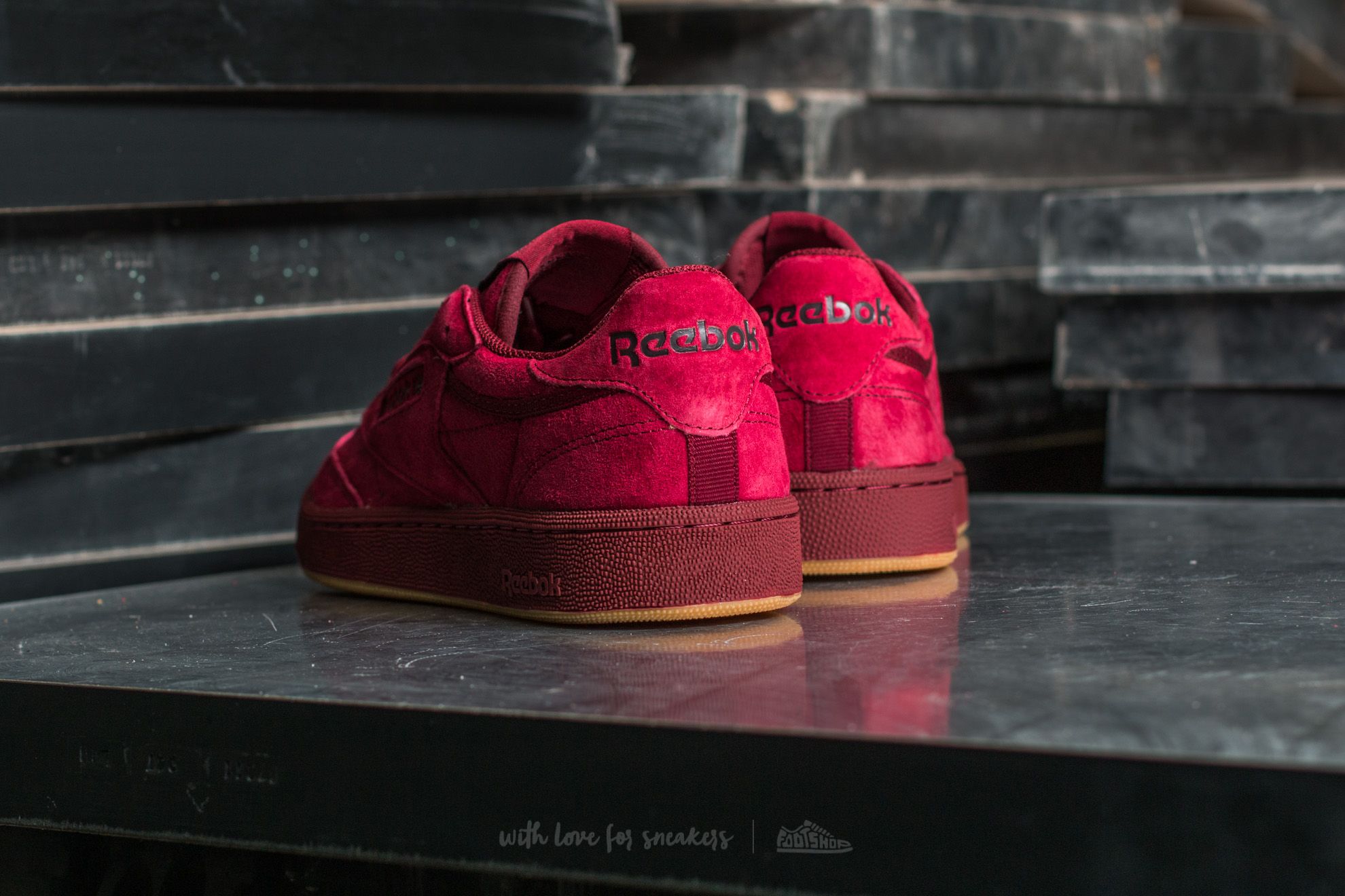 Reebok club top c 85 burgundy
