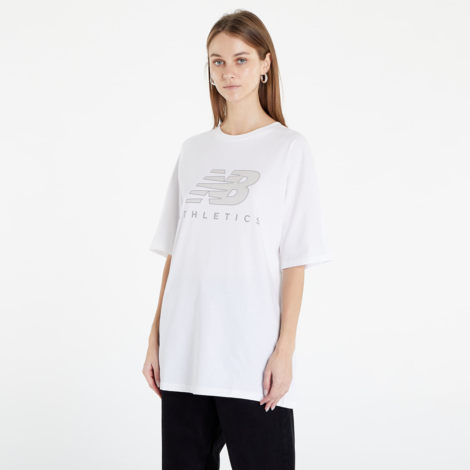 Тениски New Balance Athletics Oversized Tee White