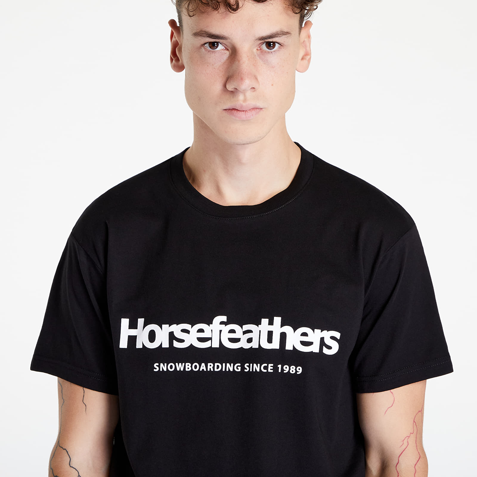 Tricouri Horsefeathers Quarter T-Shirt Black