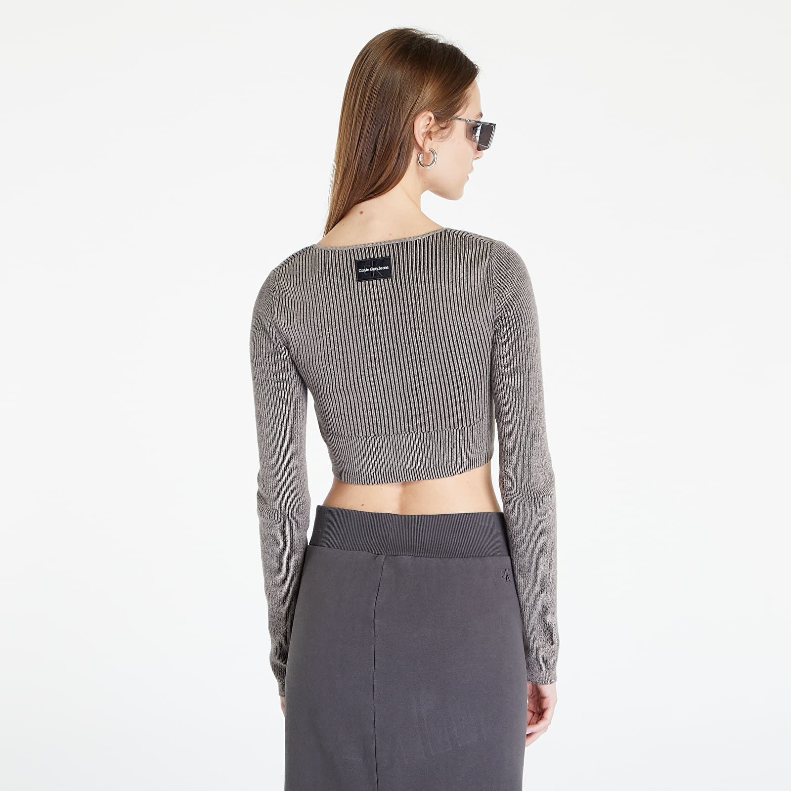 T-shirts Calvin Klein Jeans Square Knitwear | Perfect Plating Neck Ck Black Taupe/ Footshop
