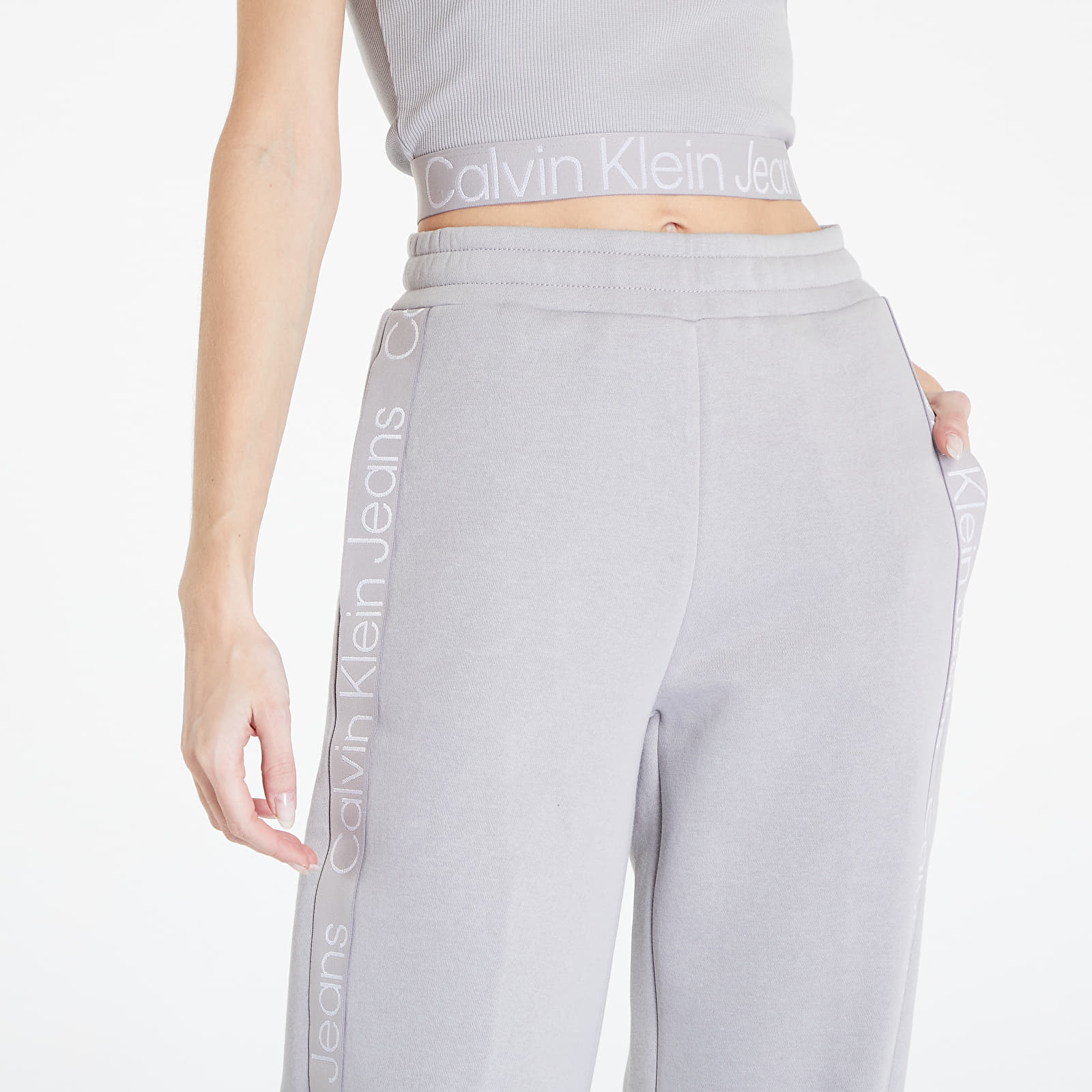 Pants and jeans Calvin Klein Jeans Logo Tape Jogger Pants Mercury