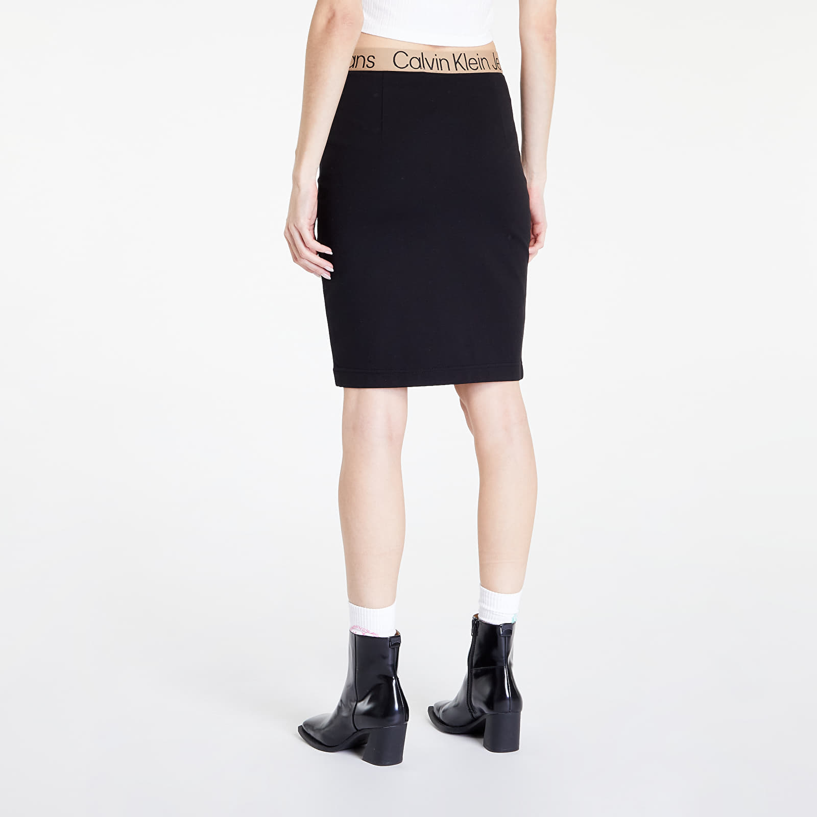 Ck Footshop Black Tape Calvin Skirts Milano Jeans Jersey Skirt Klein Logo | Pencil