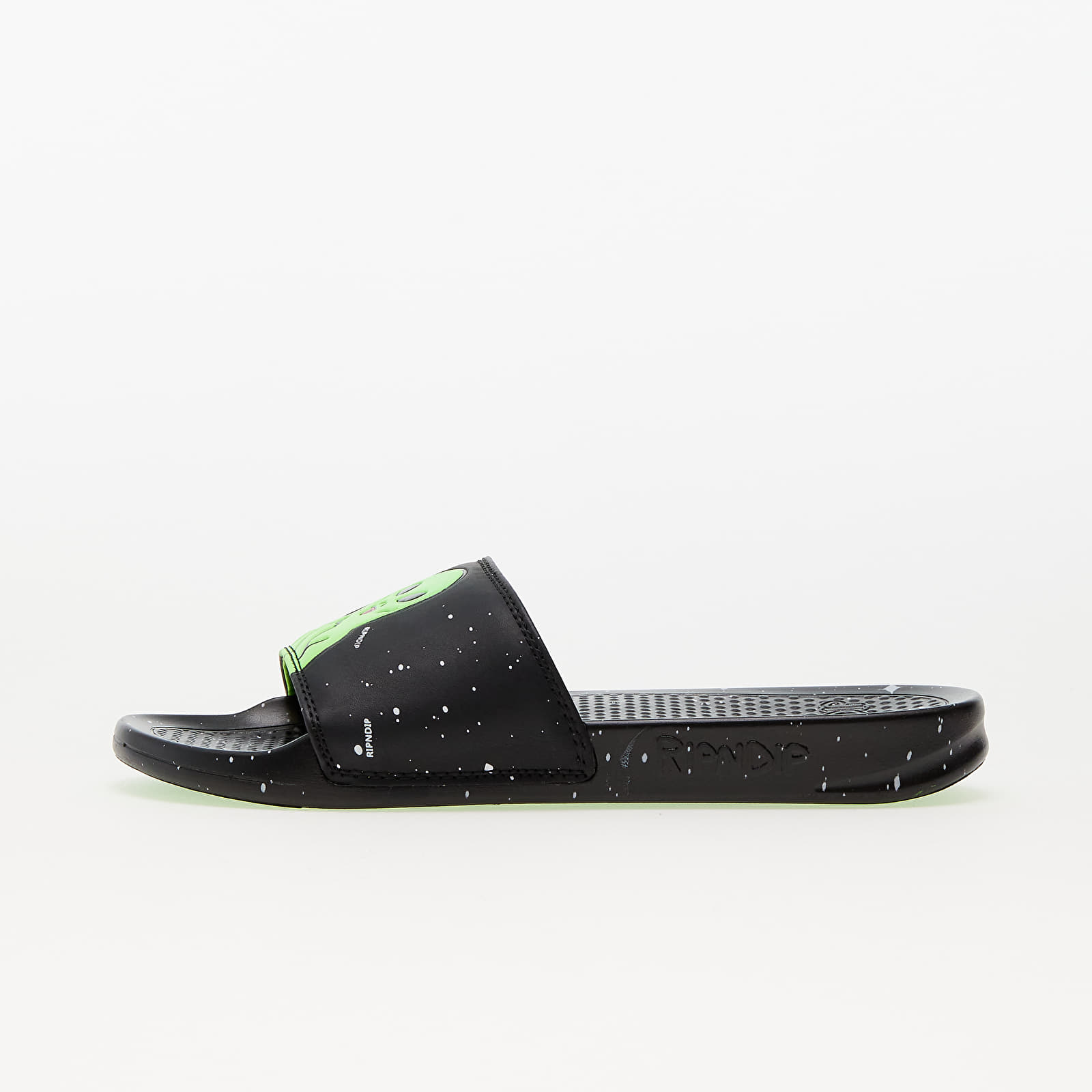 Men's shoes RIPNDIP We Out Here Slides Black & Neon Green