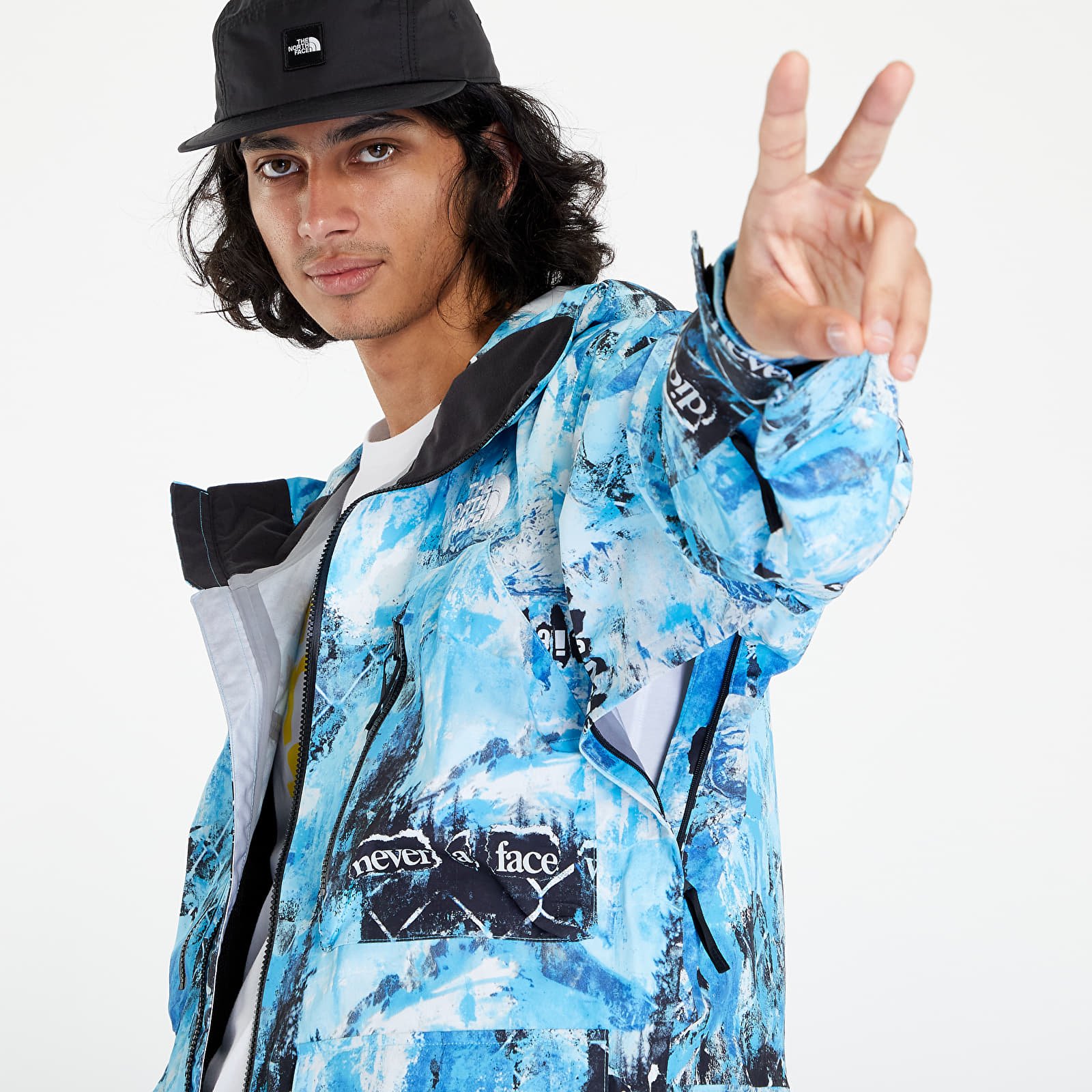 Якета The North Face M Printed Dragline Jacket Blue/ Never a Face Print