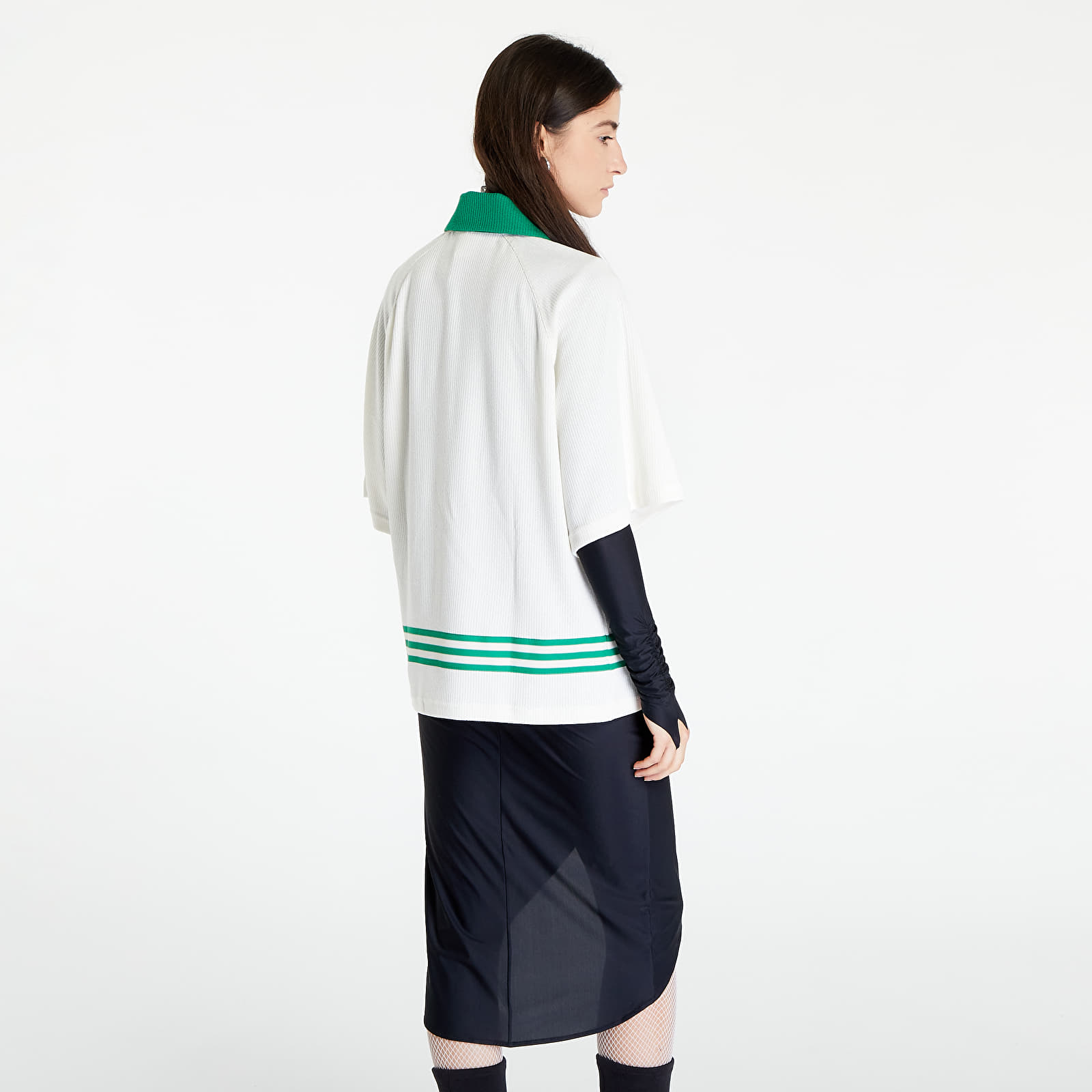 Majice T-shirt adidas Adicolor Heritage Now Knit Polo Cream White