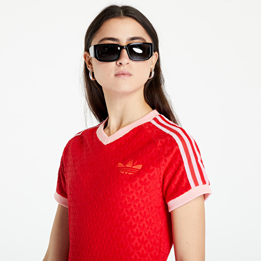 Tee shirt 2025 femme adidas rouge