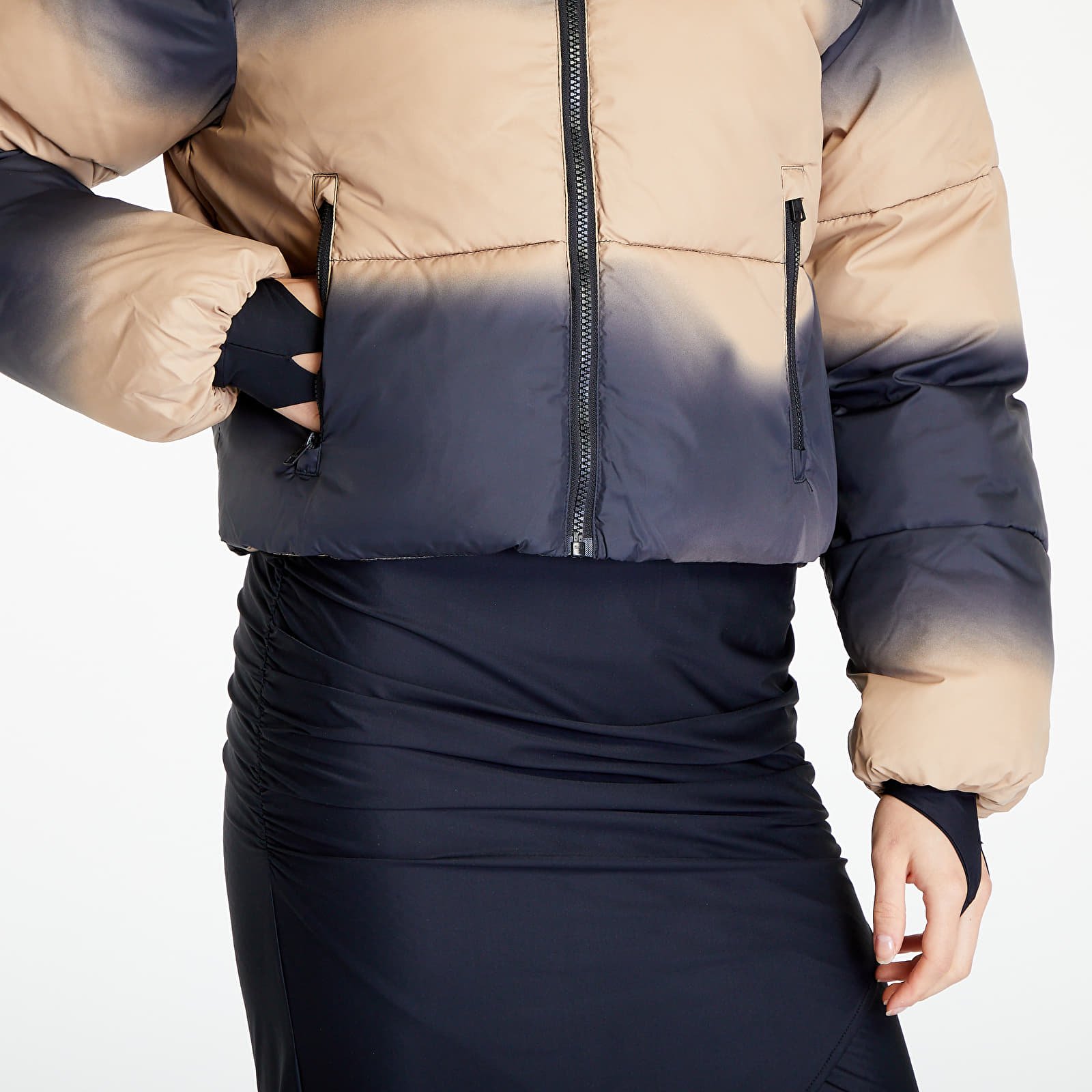 Jakne  Calvin Klein Jeans Gradient Puffer Jacket Gradient Aop Ck Black/ Camel