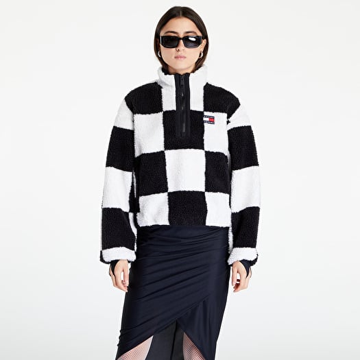 Jackets and Coats Tommy Jeans Checkerboard Sherpa Popover Black