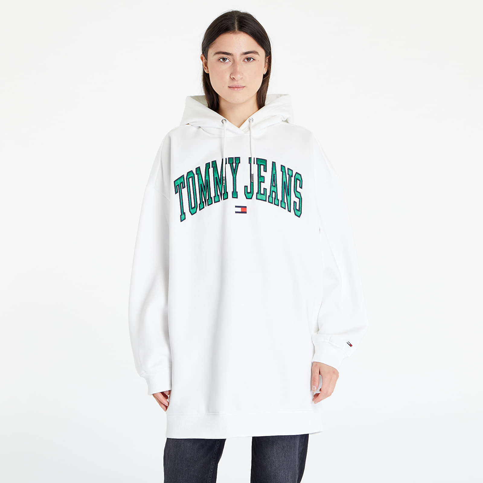 Sukienki Tommy Jeans Collegiate Logo Dress White
