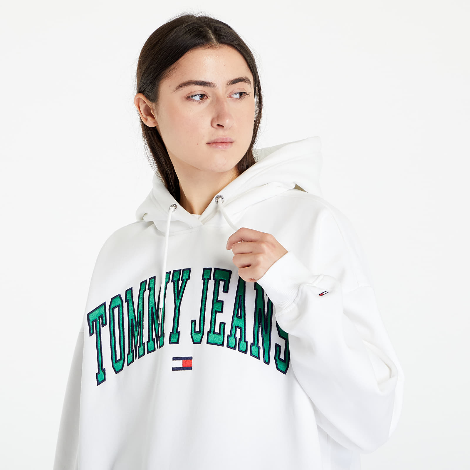 Sukienki Tommy Jeans Collegiate Logo Dress White