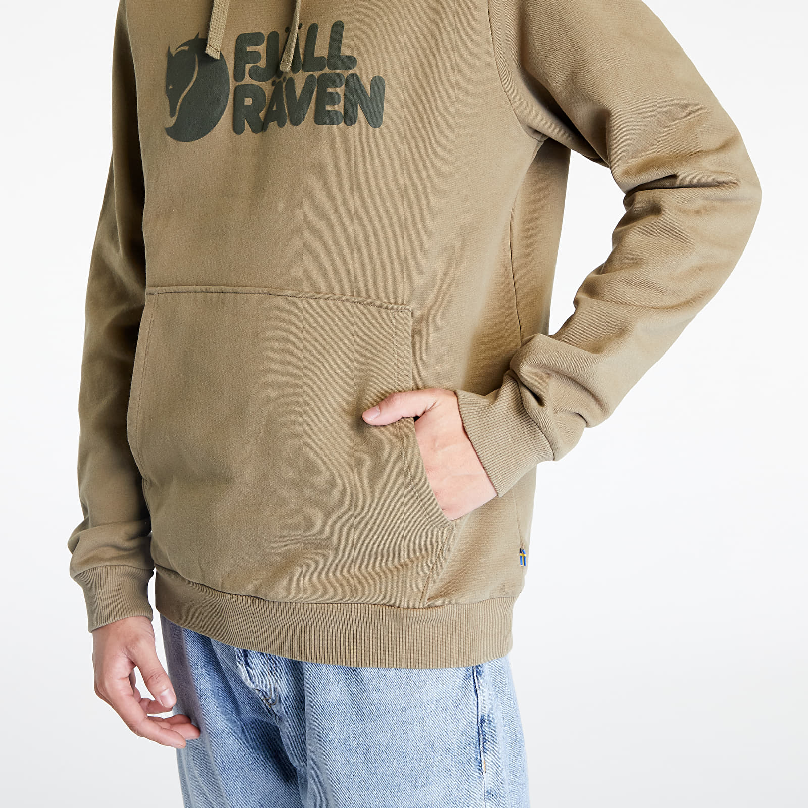 Hoodies and sweatshirts Fjällräven Fjällräven Logo Hoodie M Light Olive