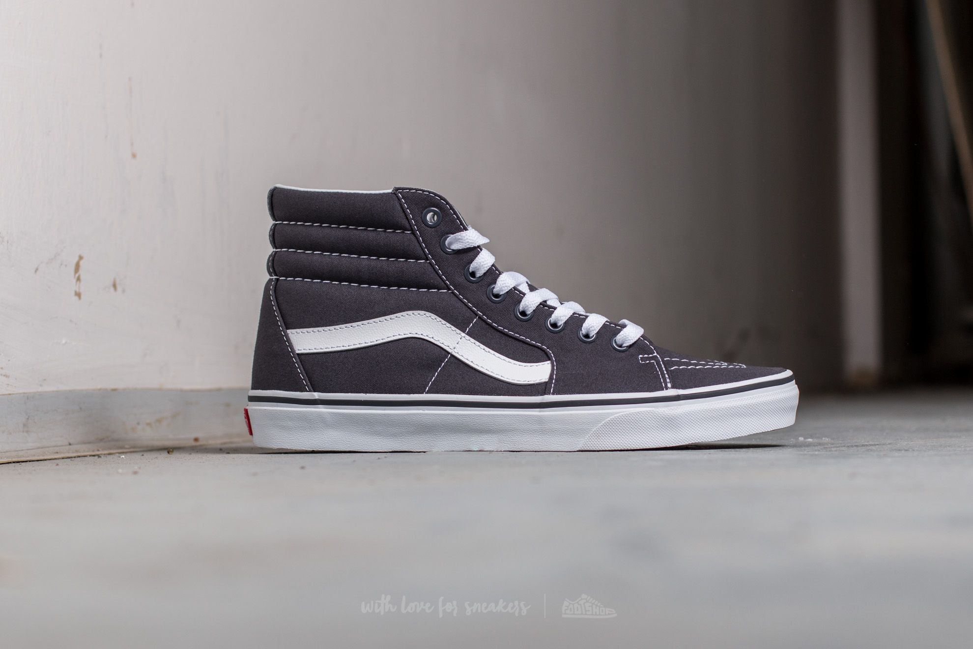 Men s shoes Vans Sk8 Hi Canvas Asphalt Footshop