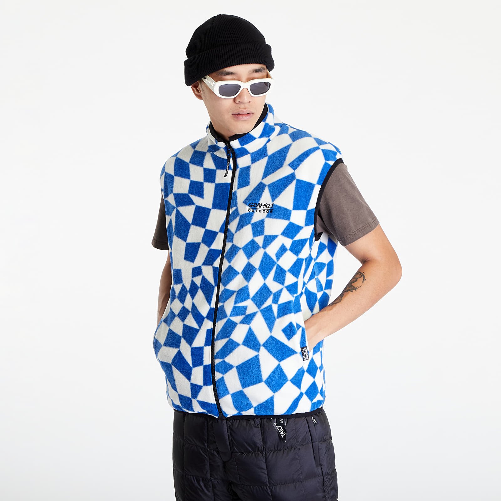 Gilè Gramicci Reversible Vest UNISEX Blue Check