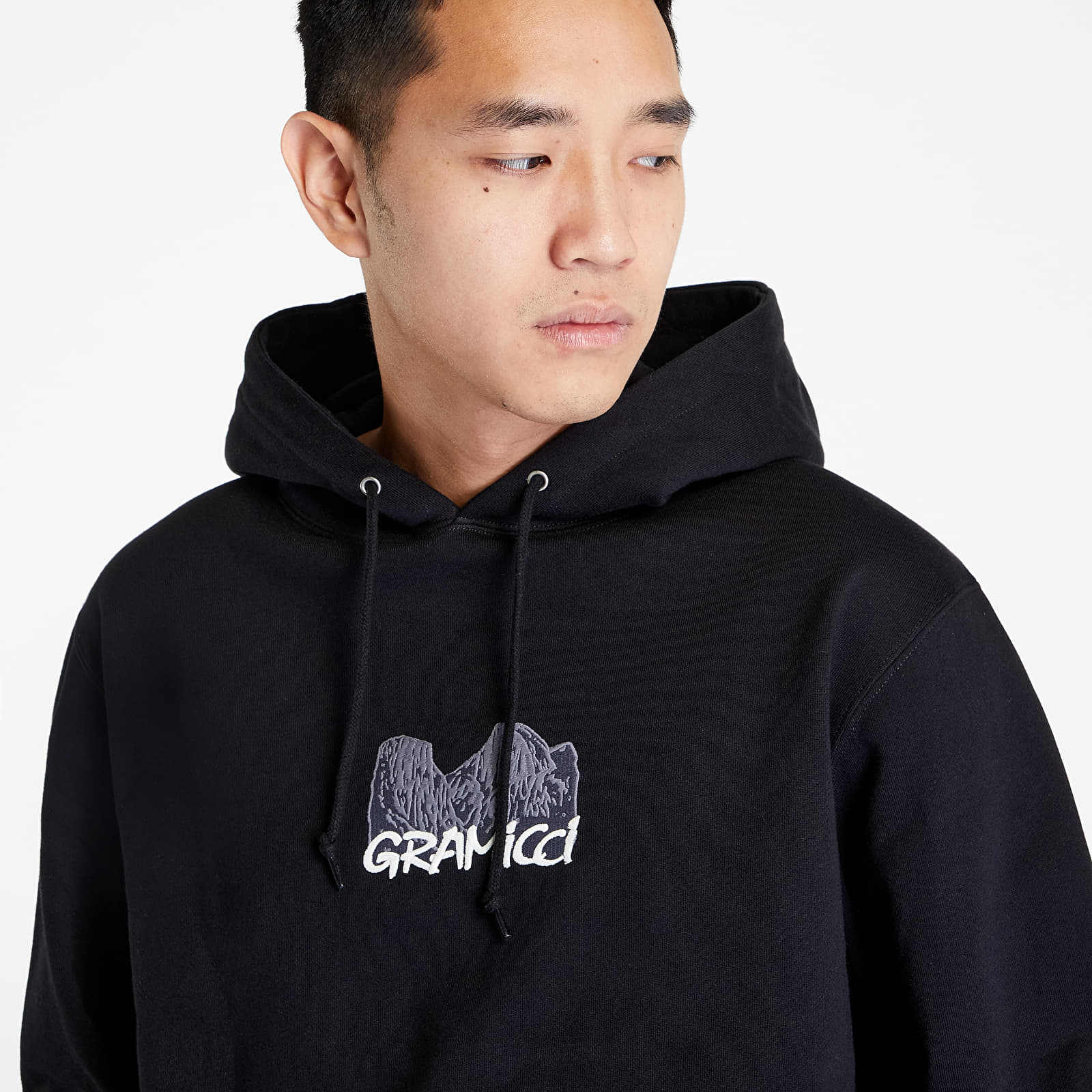 Hoodies and sweatshirts  Gramicci Yosemite Embroidered Hooded Sweatshirt Black