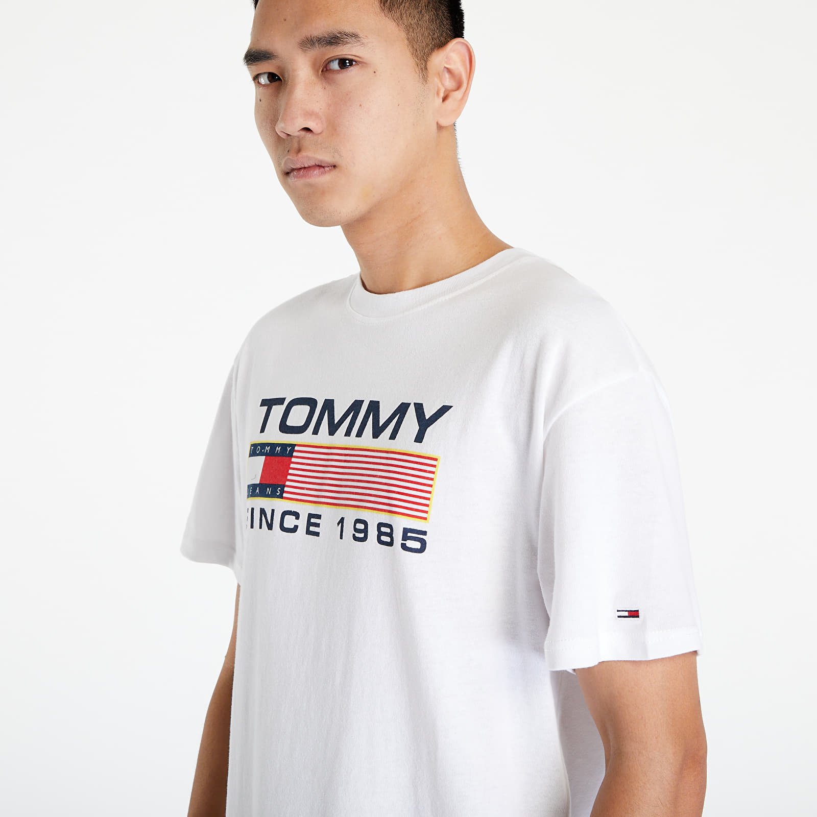 Tričká Tommy Jeans Classic Athletic Twisted Logo Tee White