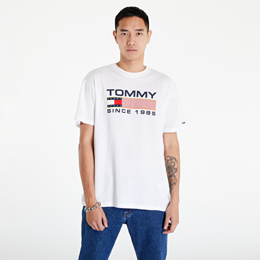 T-shirts Tommy Jeans Classic Athletic Twisted Logo Tee White
