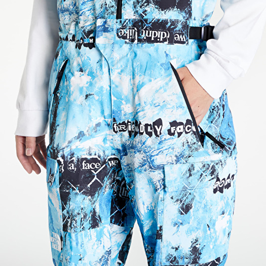 ノースフェイス L/R PRINTED DRAGLINE BIBS ビブ パンツ The North Face M Printed Dragline Bib Blue/ Never a Face Print
