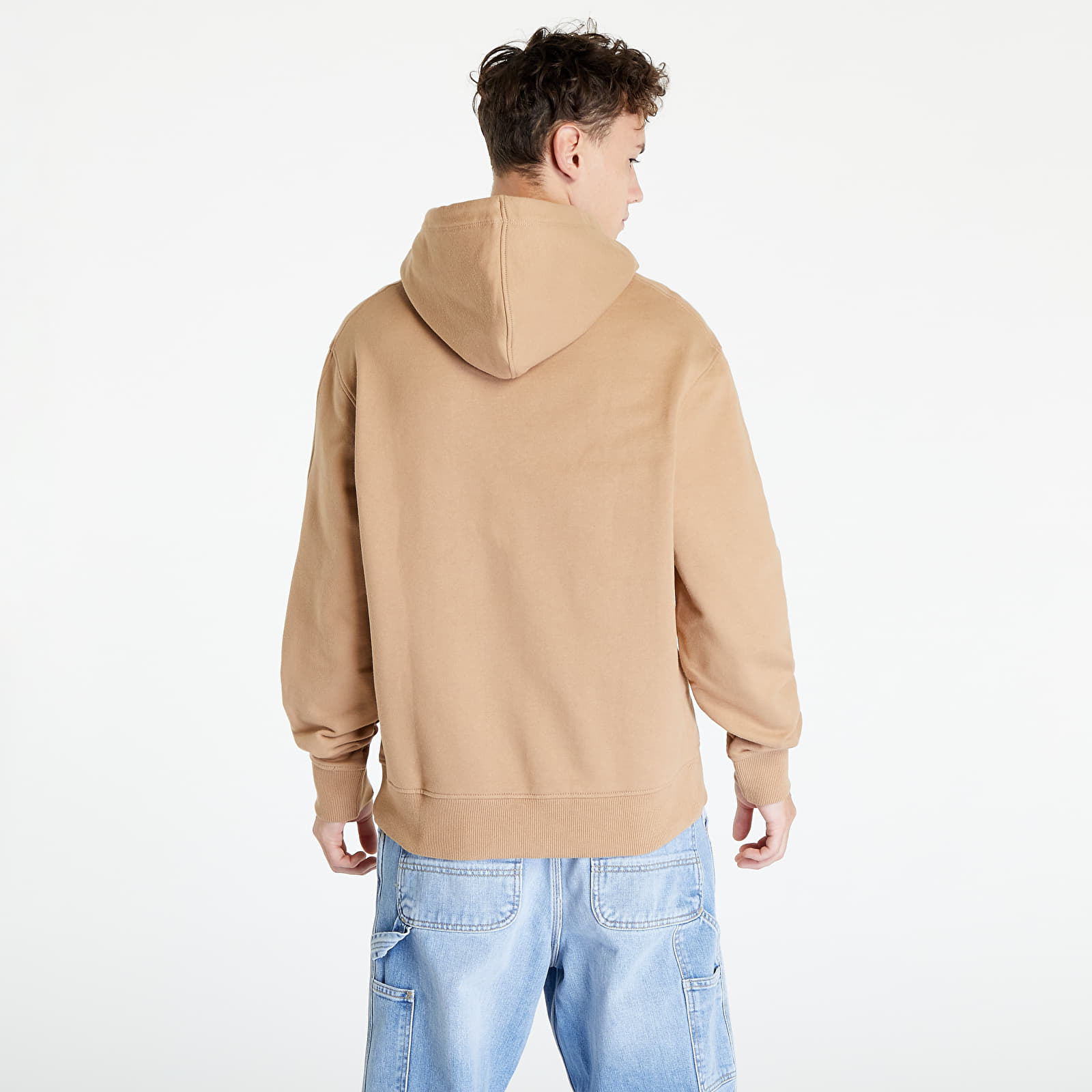 Puloverji Calvin Klein Jeans Stacked Logo Hoodie Timeless Camel