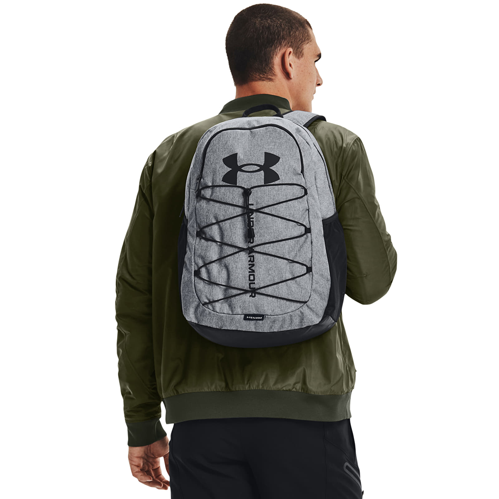 Batohy Under Armour Hustle Sport Backpack Pitch Gray Medium Heather/ Black/ Black