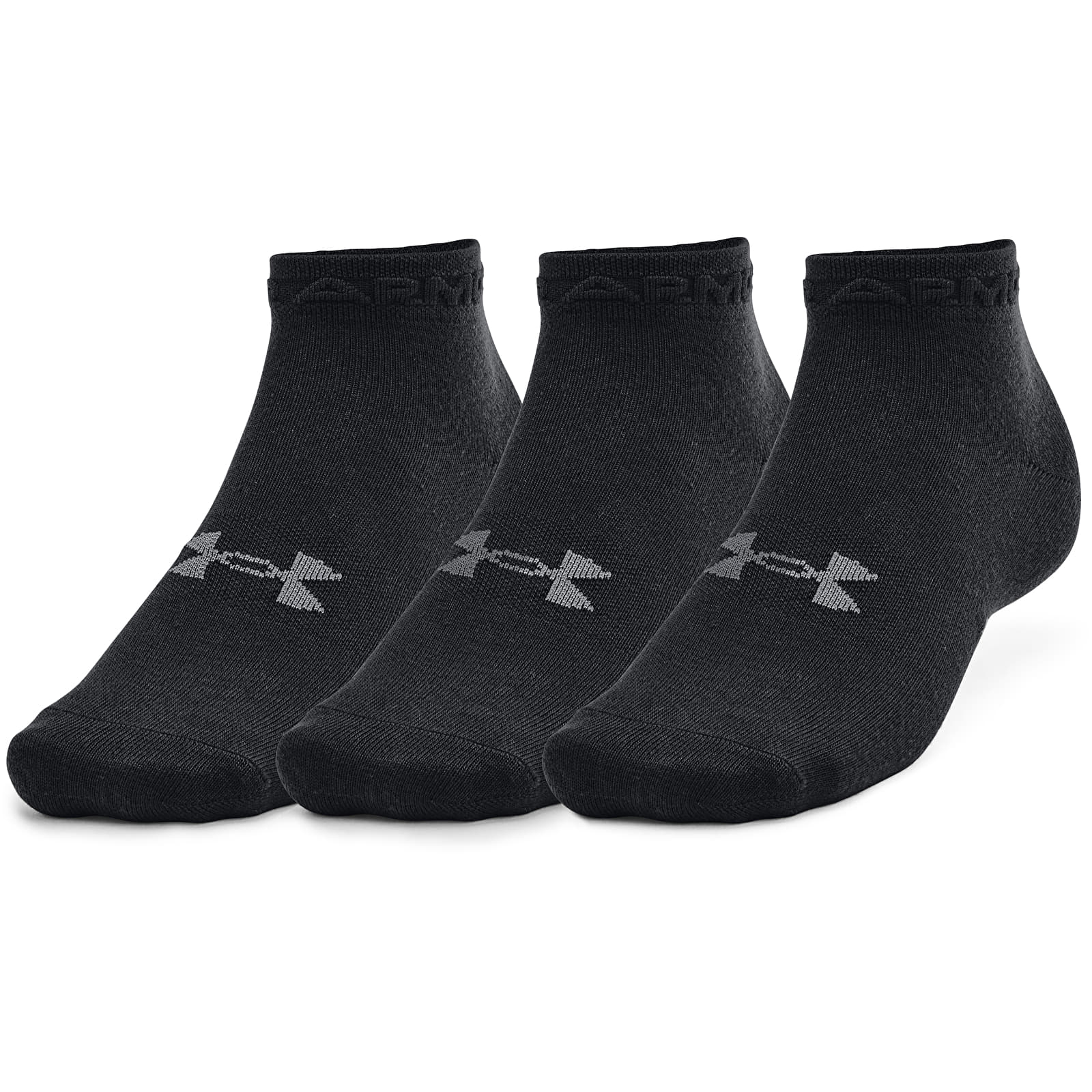 Socks Under Armour Essential Low Cut 3-Pack Socks Black/ Black/ Pitch Gray