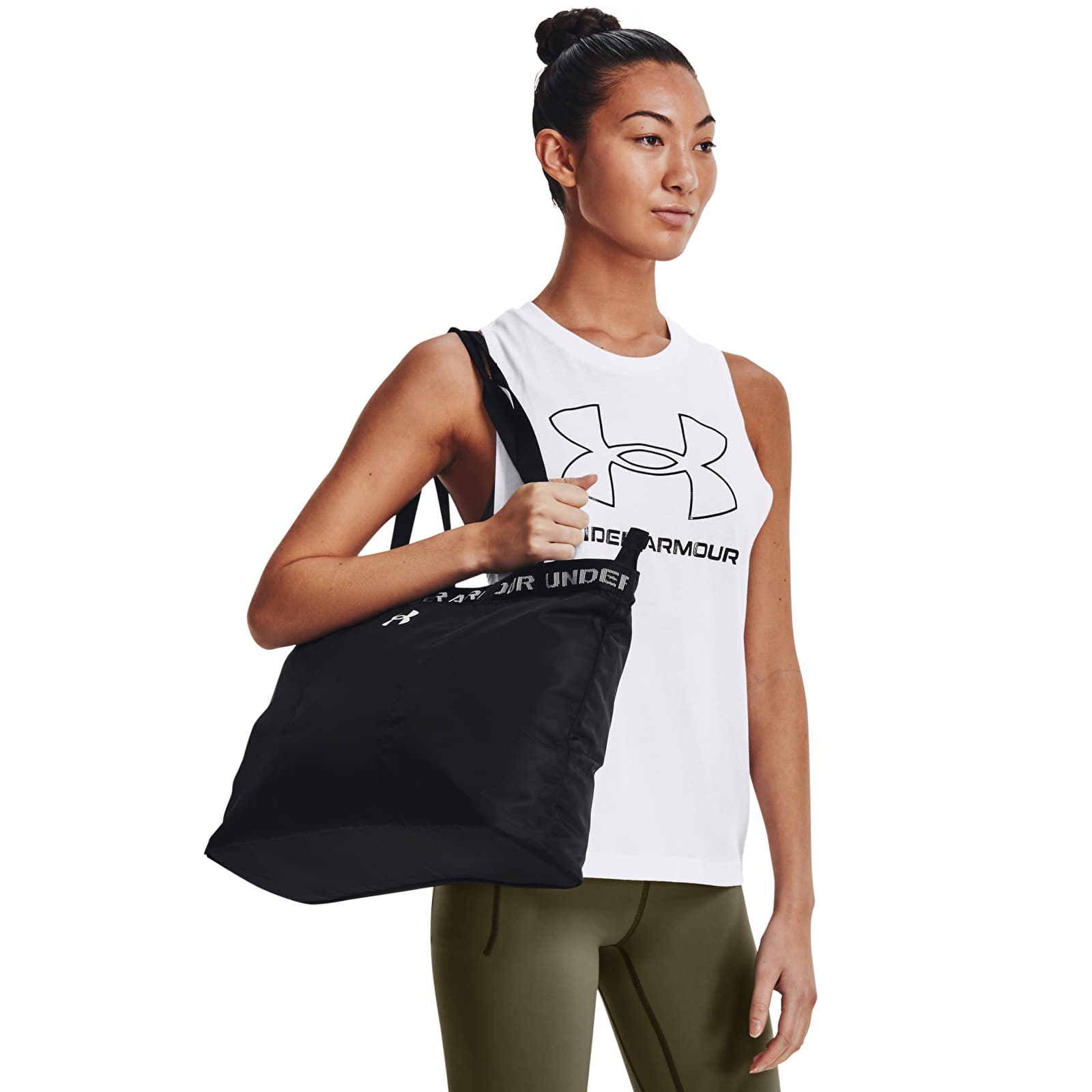 Torby przez ramię Under Armour Favorite Tote Black/ Black/ White