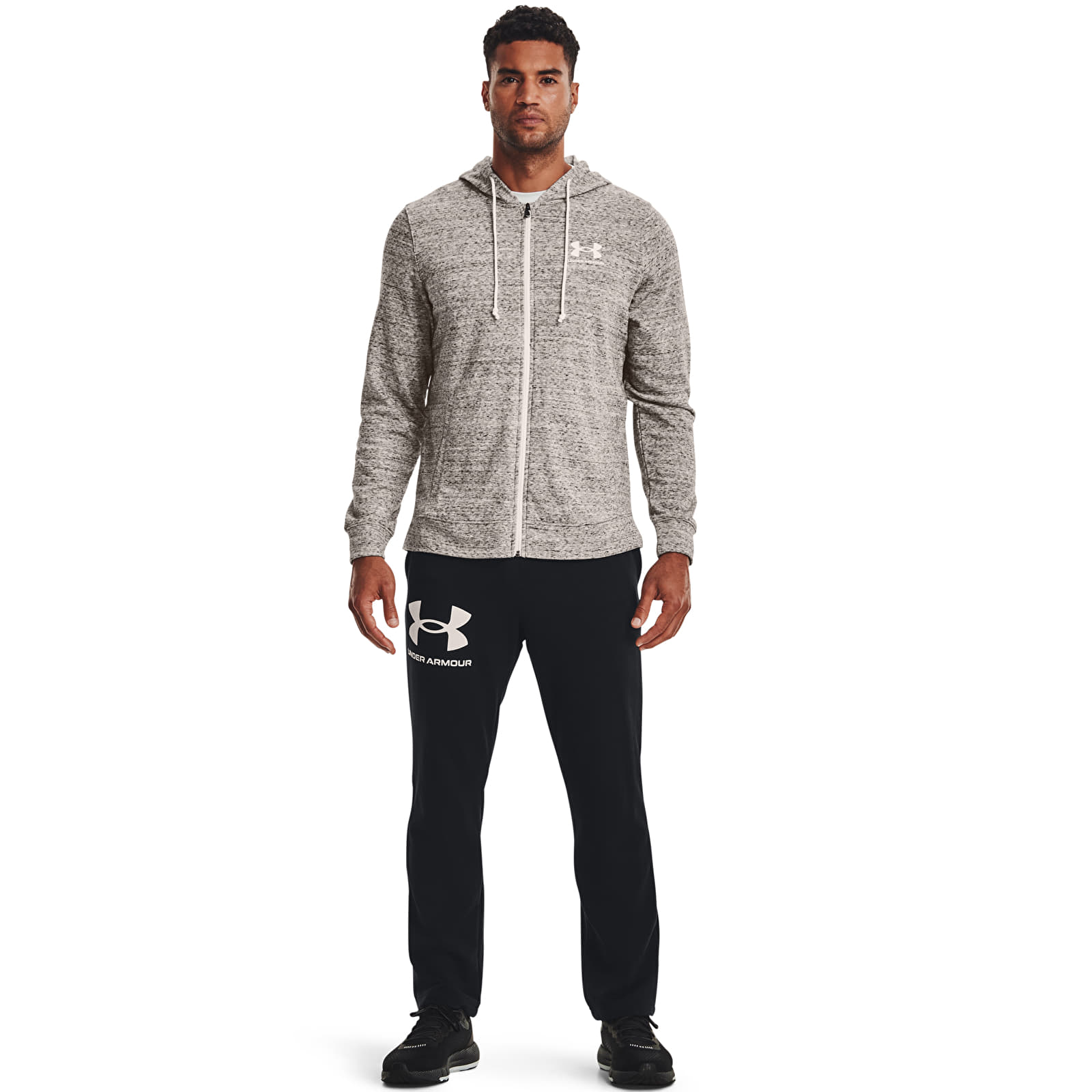Mikiny a svetry Under Armour Rival Terry Lc Fz Onyx White/ Onyx White