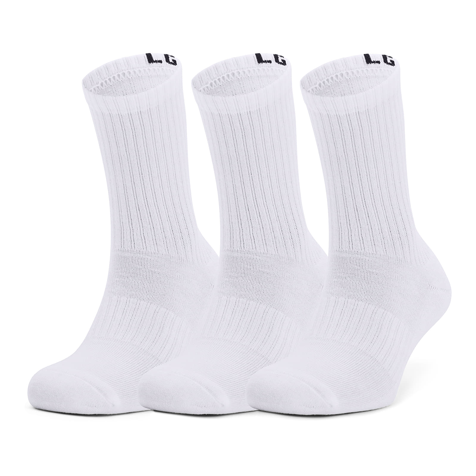 Accessories Under Armour Core Crew 3 Pack Socks White/ Black
