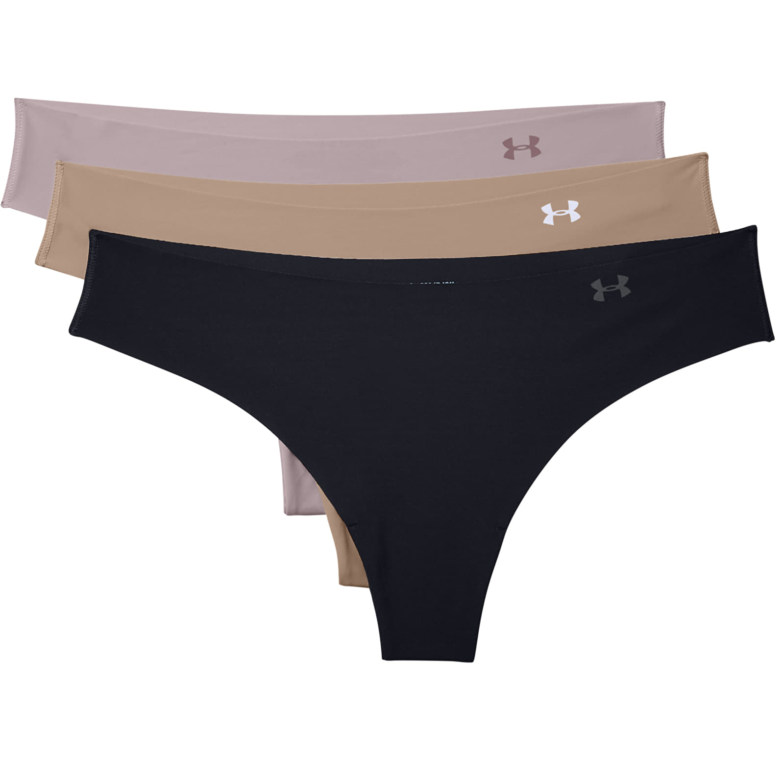 Panties Under Armour PS Thong 3-Pack Black/ Beige/ Graphite