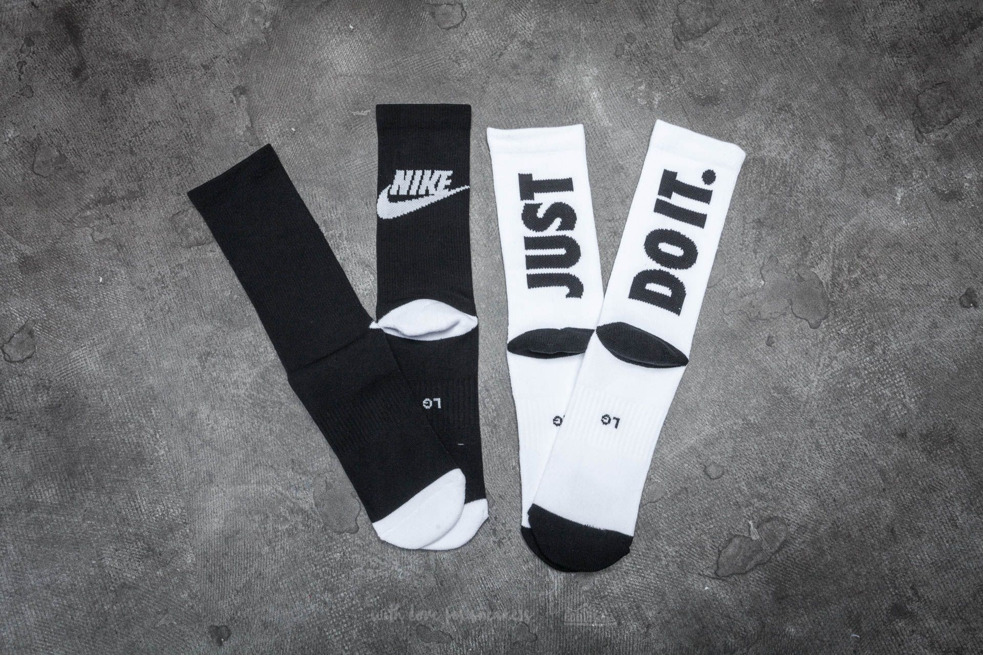 Calcetines Nike W Sportswear 2 Pack Just Do It Crew Socks White/ Black