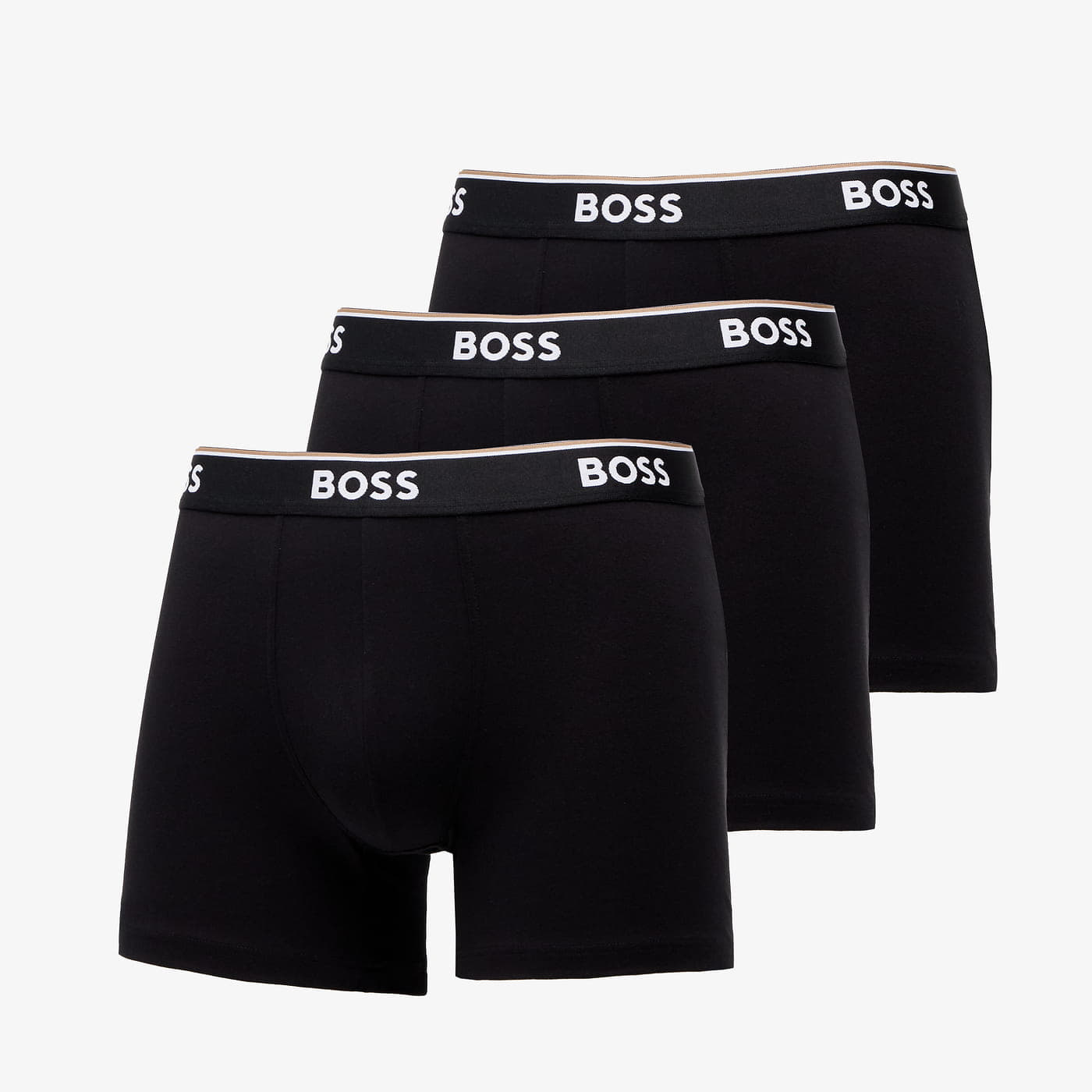 Hugo Boss Stretch-Cotton Boxer Briefs With Logos 3-Pack