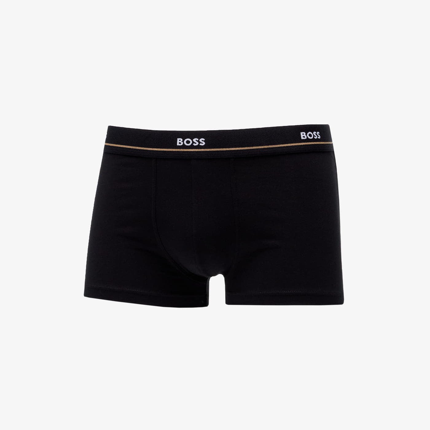 Hugo Boss Stretch-Cotton Trunks With Logo Waistbands 5-Pack Black - 1 | YEO